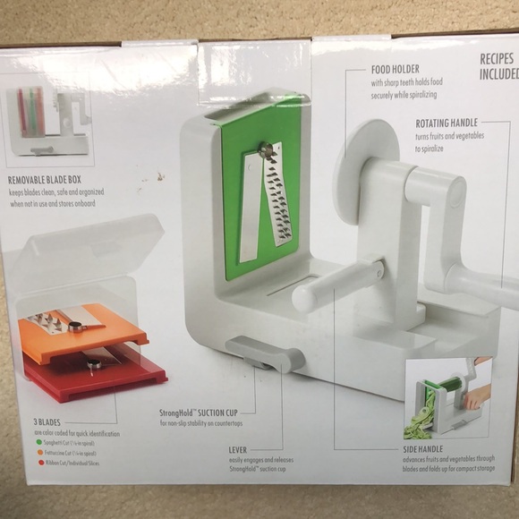 OXO Good Grips 3-Blade Tabletop Spiralizer with StrongHold Suction, White - Picture 2 of 14